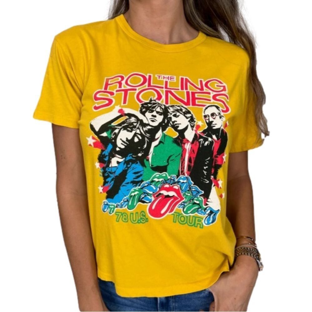 NWOT DAYDREAMER ROLLING STONES 78 US TOUR RINGER TEE GOLDEN DAZE